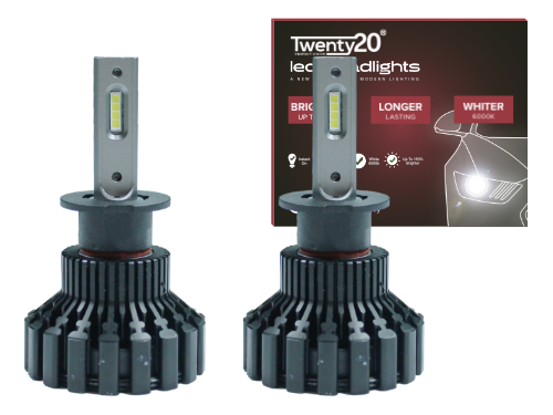H3 Twenty20 LED 12V Headlight Bulbs (Pair)