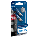 233 Philips White Vision 12V 4W T4W Bayonet Bulbs (Pair)