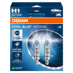 H1 Osram Cool Blue Intense Next Gen Halogen Bulbs (Pair)