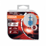 H4 OSRAM Night Breaker Laser +130% 12V 60/55W 472 Halogen Bulbs (Pair)