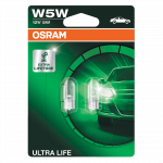 501 OSRAM Ultra Life 12V 5W W5W Wedge Bulbs (Pair)