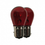 380 Red Standard Replacement 12V P21/5W Bayonet Bulbs (Pair)