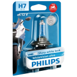 H7 Philips White Vision Ultra Moto Single Bulb