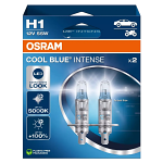 H1 Osram Cool Blue Intense Next Gen Halogen Bulbs (Pair)