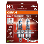 H4 OSRAM Night Breaker Laser 150% Next Generation 12V 60/55W (Pair)