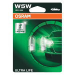 501 OSRAM Ultra Life 12V 5W W5W Wedge Bulbs (Pair)