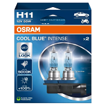 H11 Osram Cool Blue Intense Next Gen Halogen Bulbs (Pair)