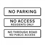 Various Prohibited Access Signs: Minimal Design